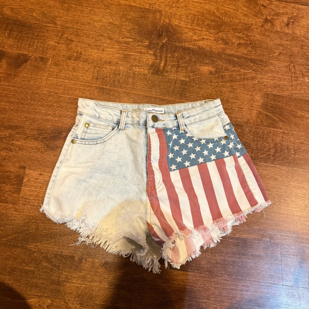Dainty Hooligan American Flag Jean Shorts